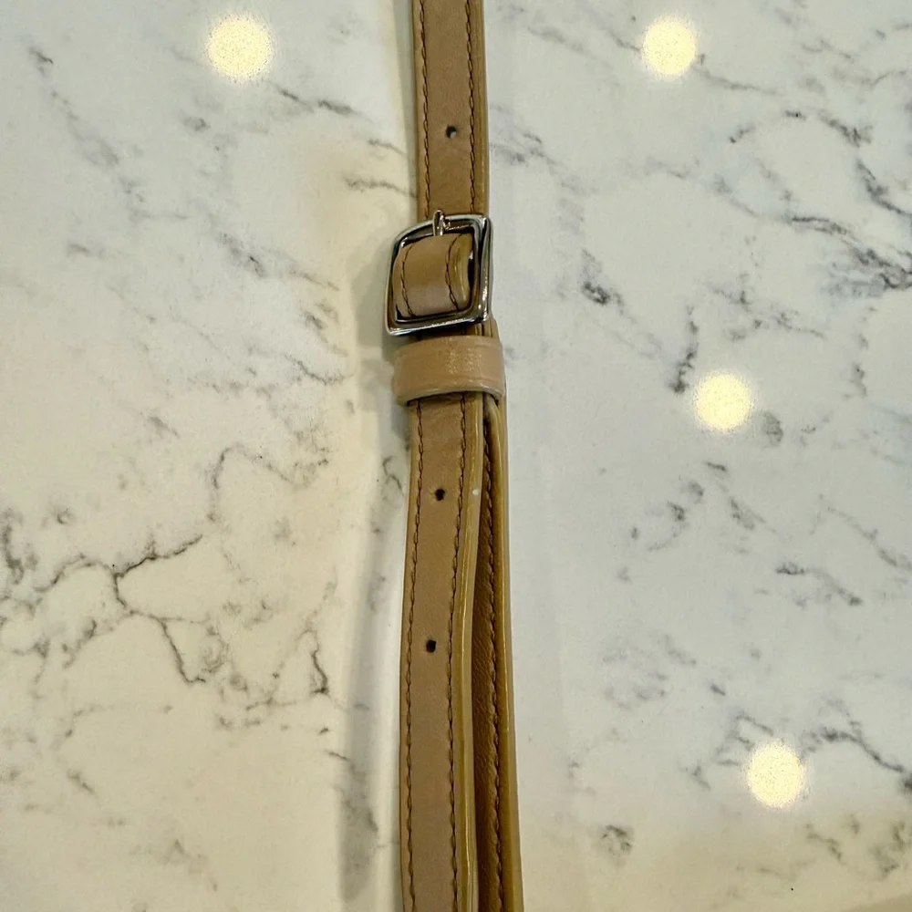 Coach Crossbody Bag with Pink and Cream Stripes